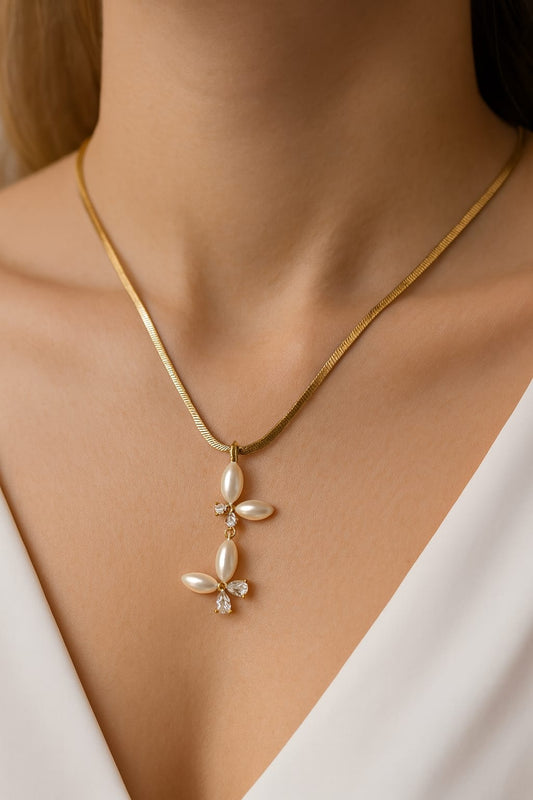 Pearl Drop Pendant Necklace – Artificial Gold Plated | Octra Store  Alternate Titles (optional):