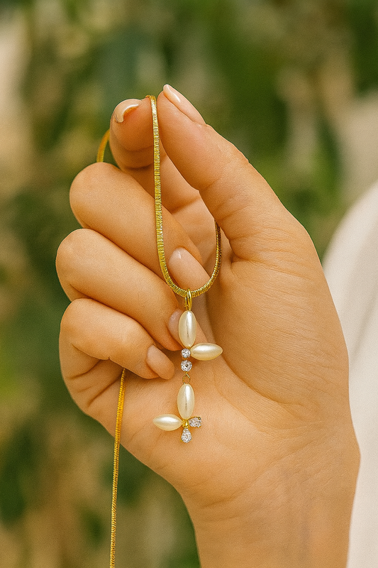 Pearl Drop Pendant Necklace – Artificial Gold Plated | Octra Store  Alternate Titles (optional):